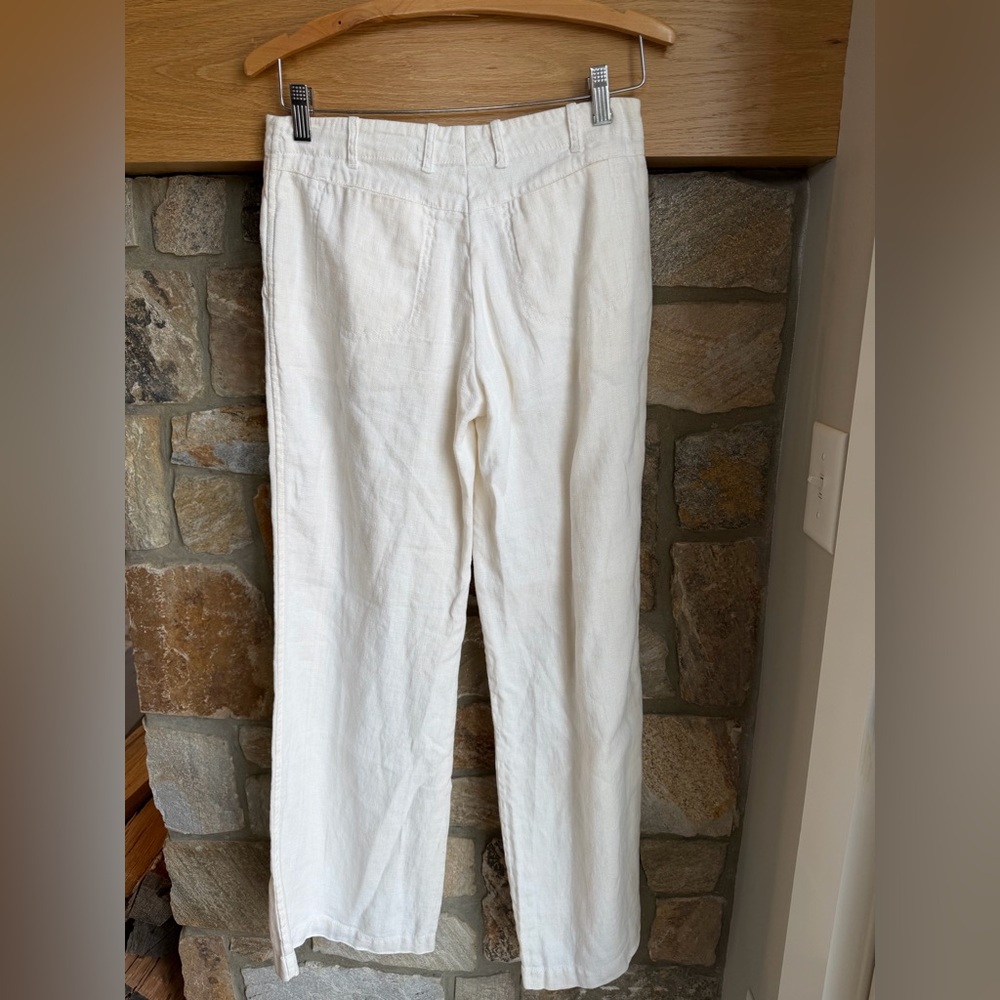 Hennes Women's 100% Linen Dress Pants Size  6  off white - Picture 4 of 7